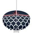 thumbnail image 1 of Outdoor Tablecloth Nautical Anchor Round Patio Tablecloths 60 Inch, Waterproof Outside Table Cloths with Umbrella Hole and Zipper, Moroccan Geometric Summer Table Cover for Outdoor Tables Garden, 1 of 6