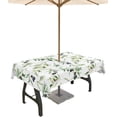 thumbnail image 1 of Outdoor Tablecloth Olive Leaf Rectangle Patio Tablecloths 60x120, Waterproof Outside Table Cloths with Umbrella Hole and Zipper, Green Leaves Plant Summer Table Cover for Outdoor Tables Garden, 1 of 6