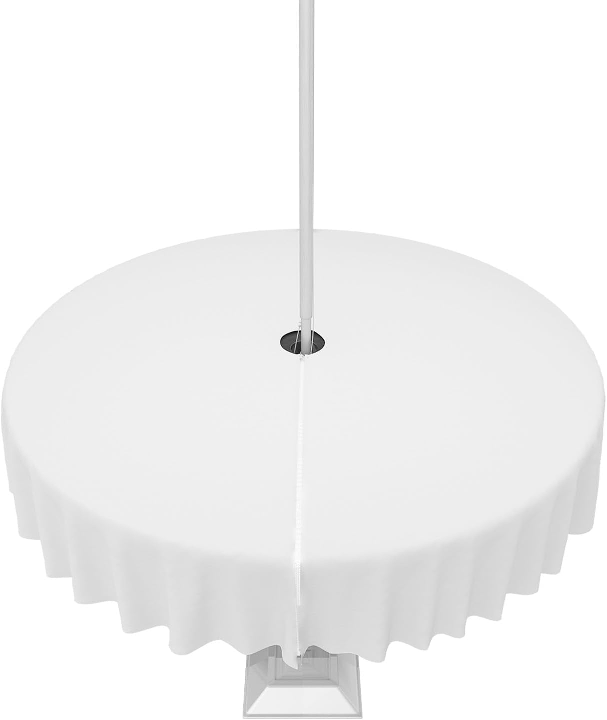 Outdoor Tablecloth Pure White Round Patio Tablecloths 60 Inch ...