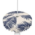 thumbnail image 1 of Outdoor Tablecloth Tropical Palm Round Patio Tablecloths 60 Inch, Waterproof Outside Table Cloths with Umbrella Hole and Zipper, Blue Leaves Vintage Summer Table Cover for Outdoor Tables Garden, 1 of 6