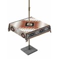 thumbnail image 1 of Outdoor Tablecloth with Umbrella Hole, Brown Gray Boho Spillproof Waterproof Outdoor Table Cover, Southwestern Ethnic Abstract Geometric Patio Tablecloths for Party/Garden/Picnic, Square 54"x54", 1 of 9