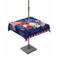 thumbnail image 1 of Outdoor Tablecloth with Umbrella Hole for Patio/Picnic/Party/Camping, 250th Anniversary Waterproof Table Cloth Square Cover Washable, Independence Day Floral Navy Blue (60"x 60"), 1 of 9