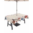 thumbnail image 1 of Outdoor Tablecloth with Umbrella Hole for Patio/Picnic/Party/Camping, 4th of July Waterproof Table Cloth Rectangle Table Cover Washable, Independence Day Star Rustic American (52"x 70"), 1 of 9