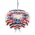 thumbnail image 1 of Outdoor Tablecloth with Umbrella Hole for Patio/Picnic/Party/Camping, 4th of July Waterproof Table Cloth Round Cover Washable, Country Patriotic USA Flag Bow Garland Stripes (Dia 54"), 1 of 9