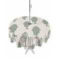 thumbnail image 1 of Outdoor Tablecloth with Umbrella Hole for Patio/Picnic/Party/Camping, Abstract Art Fish Green Waterproof Table Cloth Round Cover Washable, Coastal Ocean Summer Marine Life (Dia 60"), 1 of 8