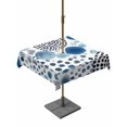 thumbnail image 1 of Outdoor Tablecloth with Umbrella Hole for Patio/Picnic/Party/Camping, Abstract Sky Blue Ink Dots Waterproof Table Cloth Square Cover Washable, Boho Minimalist Middle Century (60"x 60"), 1 of 9