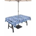thumbnail image 1 of Outdoor Tablecloth with Umbrella Hole for Patio/Picnic/Party/Camping, Abstract Tribal Arrows Waterproof Table Cloth Rectangle Table Cover Washable, Boho Middle Century Navy Vertical (52"x 70"), 1 of 9