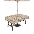 thumbnail image 1 of Outdoor Tablecloth with Umbrella Hole for Patio/Picnic/Party/Camping, Abstract Tribal Arrows Waterproof Table Cloth Rectangle Table Cover Washable, Boho Middle Century Sand Vertical (52"x 70"), 1 of 9