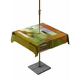 thumbnail image 1 of Outdoor Tablecloth with Umbrella Hole for Patio/Picnic/Party/Camping, Abstract Yellow Waterproof Table Cloth Square Cover Washable, Painting Buildings Geometric Modern Art (54"x 54"), 1 of 8