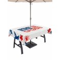 thumbnail image 1 of Outdoor Tablecloth with Umbrella Hole for Patio/Picnic/Party/Camping, American Map Waterproof Table Cloth Rectangle Table Cover Washable, Patriotic 250 Freedom Independence Day (54"x 80"), 1 of 9