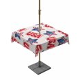 thumbnail image 1 of Outdoor Tablecloth with Umbrella Hole for Patio/Picnic/Party/Camping, Anniversary Waterproof Table Cloth Square Cover Washable, America Freedom Patriotic Independence (54"x 54"), 1 of 9