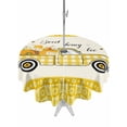 thumbnail image 1 of Outdoor Tablecloth with Umbrella Hole for Patio/Picnic/Party/Camping, Bee Truck Waterproof Table Cloth Round Cover Washable, Yellow Honey Daisy Floral Patterned Plaid (Dia 60"), 1 of 8