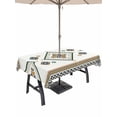 thumbnail image 1 of Outdoor Tablecloth with Umbrella Hole for Patio/Picnic/Party/Camping, Beige Boho Waterproof Table Cloth Rectangle Table Cover Washable, Vintage Ethnic Tribe Abstract Art Retro (60"x 102"), 1 of 8