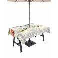 thumbnail image 1 of Outdoor Tablecloth with Umbrella Hole for Patio/Picnic/Party/Camping, Beige Childlike Fun Waterproof Table Cloth Rectangle Table Cover Washable, Abstract Modern City Car Silhouette (52"x 70"), 1 of 8