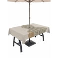 thumbnail image 1 of Outdoor Tablecloth with Umbrella Hole for Patio/Picnic/Party/Camping, Beige Gourd Waterproof Table Cloth Rectangle Table Cover Washable, Modern Abstract Art Geometric (60"x 102"), 1 of 9