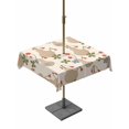 thumbnail image 1 of Outdoor Tablecloth with Umbrella Hole for Patio/Picnic/Party/Camping, Beige Gourd Waterproof Table Cloth Square Cover Washable, Spring Floral Farmhouse Botanical (60"x 60"), 1 of 9