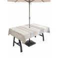 thumbnail image 1 of Outdoor Tablecloth with Umbrella Hole for Patio/Picnic/Party/Camping, Beige Ombre Waterproof Table Cloth Rectangle Table Cover Washable, Vintage Modern Abstract Aesthetics (60"x 84"), 1 of 8