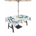 thumbnail image 1 of Outdoor Tablecloth with Umbrella Hole for Patio/Picnic/Party/Camping, Beige Space Rocket Waterproof Table Cloth Rectangle Table Cover Washable, Modena Abstract Universe Planet (52"x 70"), 1 of 8