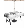 thumbnail image 1 of Outdoor Tablecloth with Umbrella Hole for Patio/Picnic/Party/Camping, Black Branches Waterproof Table Cloth Rectangle Table Cover Washable, Botanical Dead Tree Birds (52"x 70"), 1 of 8