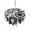 thumbnail image 1 of Outdoor Tablecloth with Umbrella Hole for Patio/Picnic/Party/Camping, Black Grey Abstract Waterproof Table Cloth Round Cover Washable, Modern Geometric Polka Dot (Dia 60"), 1 of 8