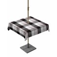 thumbnail image 1 of Outdoor Tablecloth with Umbrella Hole for Patio/Picnic/Party/Camping, Black Grey Plaid Waterproof Table Cloth Square Cover Washable, Modern Abstract Ombre Gingham Checkered (60"x 60"), 1 of 8