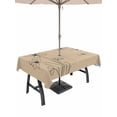 thumbnail image 1 of Outdoor Tablecloth with Umbrella Hole for Patio/Picnic/Party/Camping, Black Khaki Waterproof Table Cloth Rectangle Table Cover Washable, Spring Flora (60"x 84"), 1 of 8