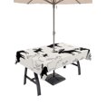 thumbnail image 1 of Outdoor Tablecloth with Umbrella Hole for Patio/Picnic/Party/Camping, Black Moose Waterproof Table Cloth Rectangle Table Cover Washable, Modern Abstract Art (54"x 80"), 1 of 9