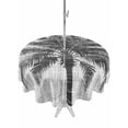 thumbnail image 1 of Outdoor Tablecloth with Umbrella Hole for Patio/Picnic/Party/Camping, Black Palm Tree Waterproof Table Cloth Round Cover Washable, Tropical Summer Coastal Vintage Gray (Dia 54"), 1 of 9