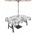thumbnail image 1 of Outdoor Tablecloth with Umbrella Hole for Patio/Picnic/Party/Camping, Black Rose Waterproof Table Cloth Rectangle Table Cover Washable, Rustic Vintage Botanical Floral Watercolor (54"x 80"), 1 of 9