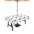 thumbnail image 1 of Outdoor Tablecloth with Umbrella Hole for Patio/Picnic/Party/Camping, Black Spring Butterfly Waterproof Table Cloth Rectangle Table Cover Washable, Bow Knot (60"x 120"), 1 of 8