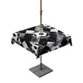 thumbnail image 1 of Outdoor Tablecloth with Umbrella Hole for Patio/Picnic/Party/Camping, Black White Football Waterproof Table Cloth Square Cover Washable, Modern Abstract Art Balls Sport Game (60"x 60"), 1 of 9