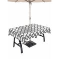 thumbnail image 1 of Outdoor Tablecloth with Umbrella Hole for Patio/Picnic/Party/Camping, Black White Morocco Waterproof Table Cloth Rectangle Table Cover Washable, Modern Abstract Classic Geometric (60"x 120"), 1 of 8