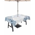 thumbnail image 1 of Outdoor Tablecloth with Umbrella Hole for Patio/Picnic/Party/Camping, Blue Beige Coastal Waterproof Table Cloth Rectangle Table Cover Washable, Grey Navy Blue Coral Starfish Nautical (54"x 80"), 1 of 9