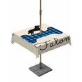 thumbnail image 1 of Outdoor Tablecloth with Umbrella Hole for Patio/Picnic/Party/Camping, Blue Black Buffalo Checkered Waterproof Table Cloth Square Cover Washable, Bones Cute Dogs Pets (60"x 60"), 1 of 8