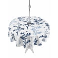 thumbnail image 1 of Outdoor Tablecloth with Umbrella Hole for Patio/Picnic/Party/Camping, Blue Botanical Waterproof Table Cloth Round Cover Washable, Spring Floral Watercolor Leaf (Dia 60"), 1 of 8