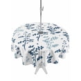 thumbnail image 1 of Outdoor Tablecloth with Umbrella Hole for Patio/Picnic/Party/Camping, Blue Botanical Waterproof Table Cloth Round Cover Washable, Watercolor Spring Floral Summer Leaf (Dia 54"), 1 of 8