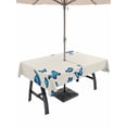 thumbnail image 1 of Outdoor Tablecloth with Umbrella Hole for Patio/Picnic/Party/Camping, Blue Butterfly Waterproof Table Cloth Rectangle Table Cover Washable, Vintage Country Gradient Butterflies (54"x 80"), 1 of 8