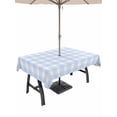 thumbnail image 1 of Outdoor Tablecloth with Umbrella Hole for Patio/Picnic/Party/Camping, Blue Checkered Waterproof Table Cloth Rectangle Table Cover Washable, Farmhouse Plaid Buffalo Elegant (54"x 80"), 1 of 9
