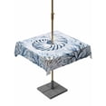 thumbnail image 1 of Outdoor Tablecloth with Umbrella Hole for Patio/Picnic/Party/Camping, Blue Conch Coastal Waterproof Table Cloth Square Cover Washable, Summer Beach Coral Starfish Shell (60"x 60"), 1 of 9