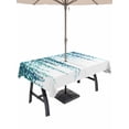 thumbnail image 1 of Outdoor Tablecloth with Umbrella Hole for Patio/Picnic/Party/Camping, Blue Eucalyptus Leaves Waterproof Table Cloth Rectangle Table Cover Washable, Weeping Summer Botanical Watercolor (54"x 80"), 1 of 8