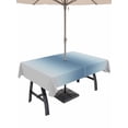 thumbnail image 1 of Outdoor Tablecloth with Umbrella Hole for Patio/Picnic/Party/Camping, Blue Grey Ombre Waterproof Table Cloth Rectangle Table Cover Washable, Farmhouse Gradient Minimalist (60"x 84"), 1 of 8