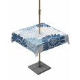 thumbnail image 1 of Outdoor Tablecloth with Umbrella Hole for Patio/Picnic/Party/Camping, Blue Grey Sunflowers Waterproof Table Cloth Square Cover Washable, Boho Vintage Floral Rustic Blossom (60"x 60"), 1 of 8