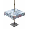 thumbnail image 1 of Outdoor Tablecloth with Umbrella Hole for Patio/Picnic/Party/Camping, Blue Jellyfish Coastal Waterproof Table Cloth Square Cover Washable, Beach Nautical Ocean Coral Seahorse (60"x 60"), 1 of 8