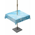 thumbnail image 1 of Outdoor Tablecloth with Umbrella Hole for Patio/Picnic/Party/Camping, Blue Ombre Coastal Waterproof Table Cloth Square Cover Washable, Sea Nautical Summer Beach Starfish Coral (60"x 60"), 1 of 8