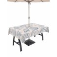 thumbnail image 1 of Outdoor Tablecloth with Umbrella Hole for Patio/Picnic/Party/Camping, Blue Shell Coastal Waterproof Table Cloth Rectangle Table Cover Washable, Nautical Seaside Ocean Summer Beach (52"x 70"), 1 of 8