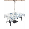thumbnail image 1 of Outdoor Tablecloth with Umbrella Hole for Patio/Picnic/Party/Camping, Blue Spring Floral Waterproof Table Cloth Rectangle Table Cover Washable, Summer Flowers Botanical Elegant (52"x 70"), 1 of 8