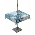 thumbnail image 1 of Outdoor Tablecloth with Umbrella Hole for Patio/Picnic/Party/Camping, Blue Teal Palm Leaves Waterproof Table Cloth Square Cover Washable, Summer Botanical Tropical Leaf (54"x 54"), 1 of 9