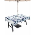 thumbnail image 1 of Outdoor Tablecloth with Umbrella Hole for Patio/Picnic/Party/Camping, Blue Weeping Eucalyptus Waterproof Table Cloth Rectangle Table Cover Washable, Spring Summer Farmhouse Leaves (60"x 84"), 1 of 8