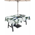 thumbnail image 1 of Outdoor Tablecloth with Umbrella Hole for Patio/Picnic/Party/Camping, Blueberry Spring Leaves Waterproof Table Cloth Rectangle Table Cover Washable, Farmhouse Botanical Branches (60"x 102"), 1 of 8