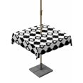 thumbnail image 1 of Outdoor Tablecloth with Umbrella Hole for Patio/Picnic/Party/Camping, Bohemia Waterproof Table Cloth Square Cover Washable, Retro Abstract Geometric Pattern Boho Black (60"x 60"), 1 of 8